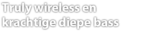 Truly wireless en Krachtige diepe basgeluiden